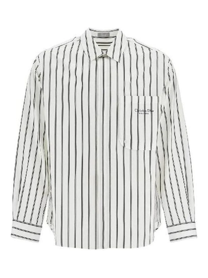White Cotton Pattern Shirt