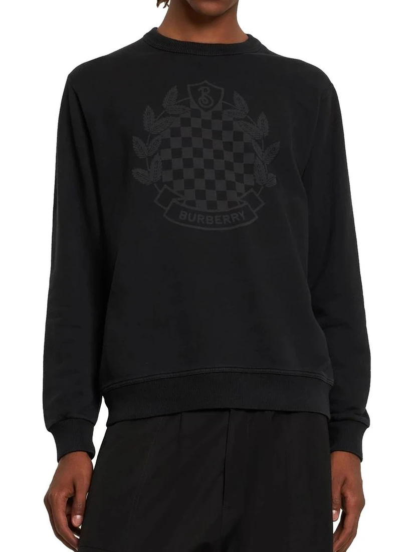 Black Cotton Sweatshirt