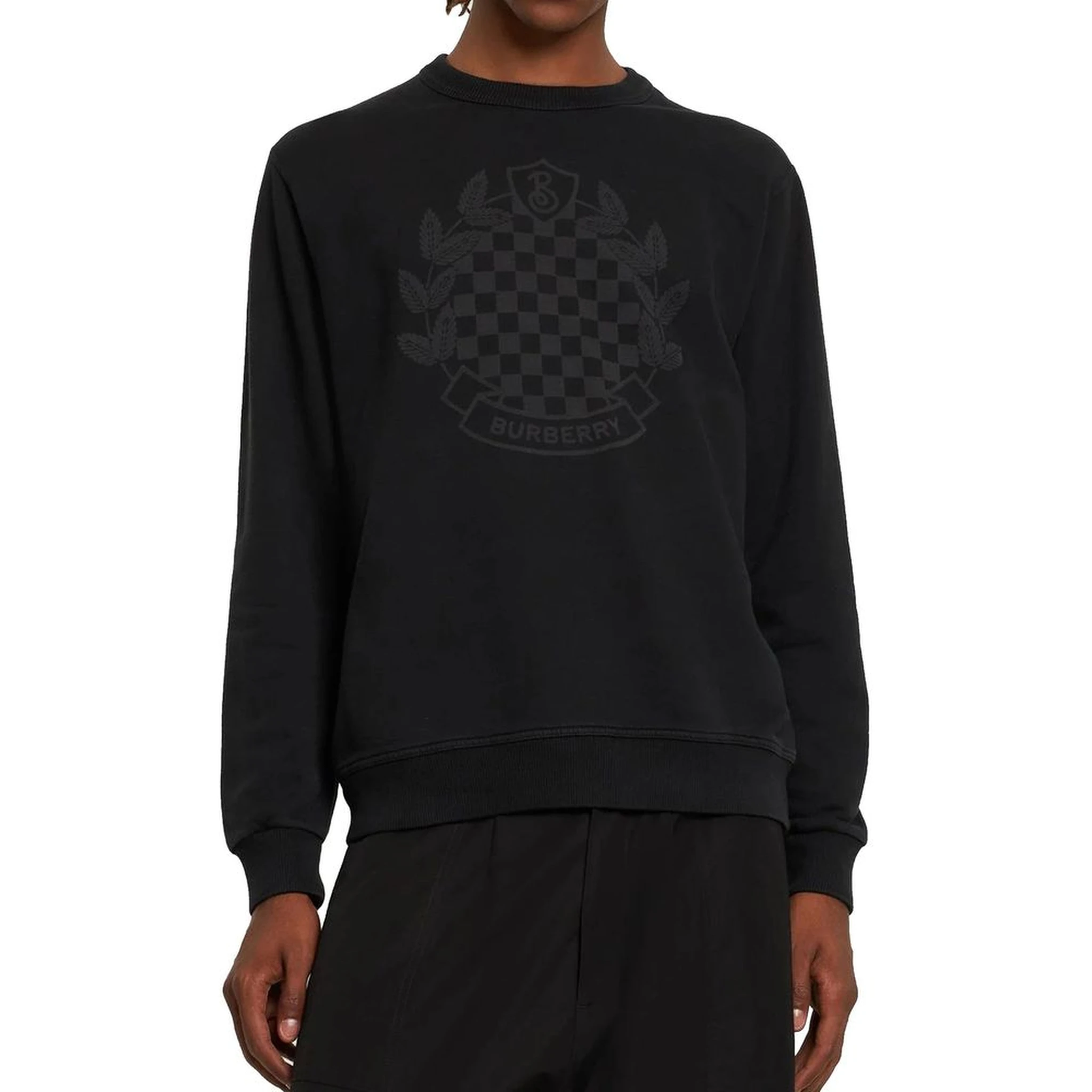 Black Cotton Sweatshirt