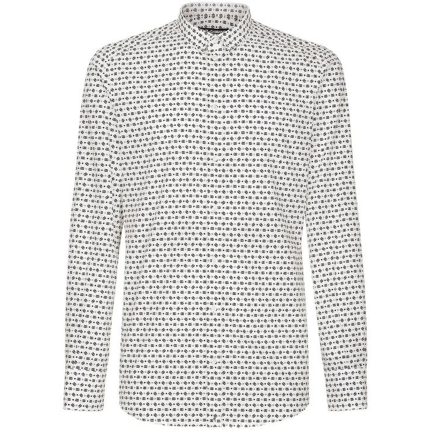 White Cotton Pattern Shirt