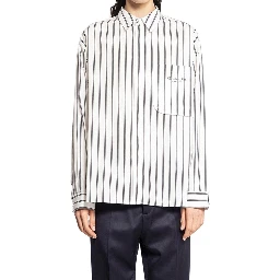 White Cotton Pattern Shirt