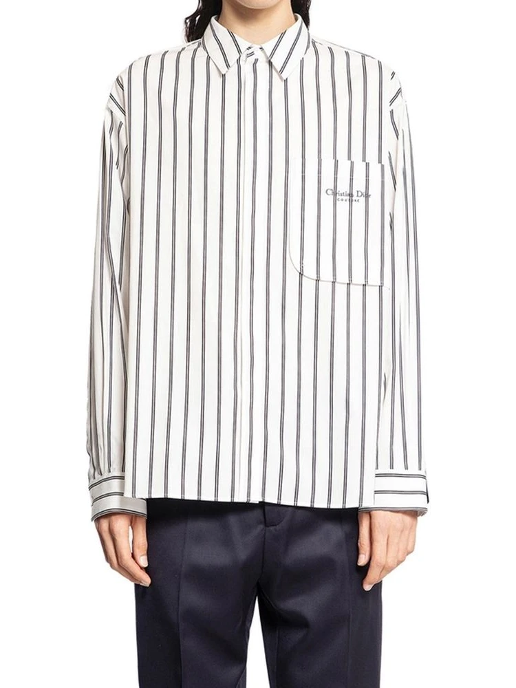 White Cotton Pattern Shirt alternative