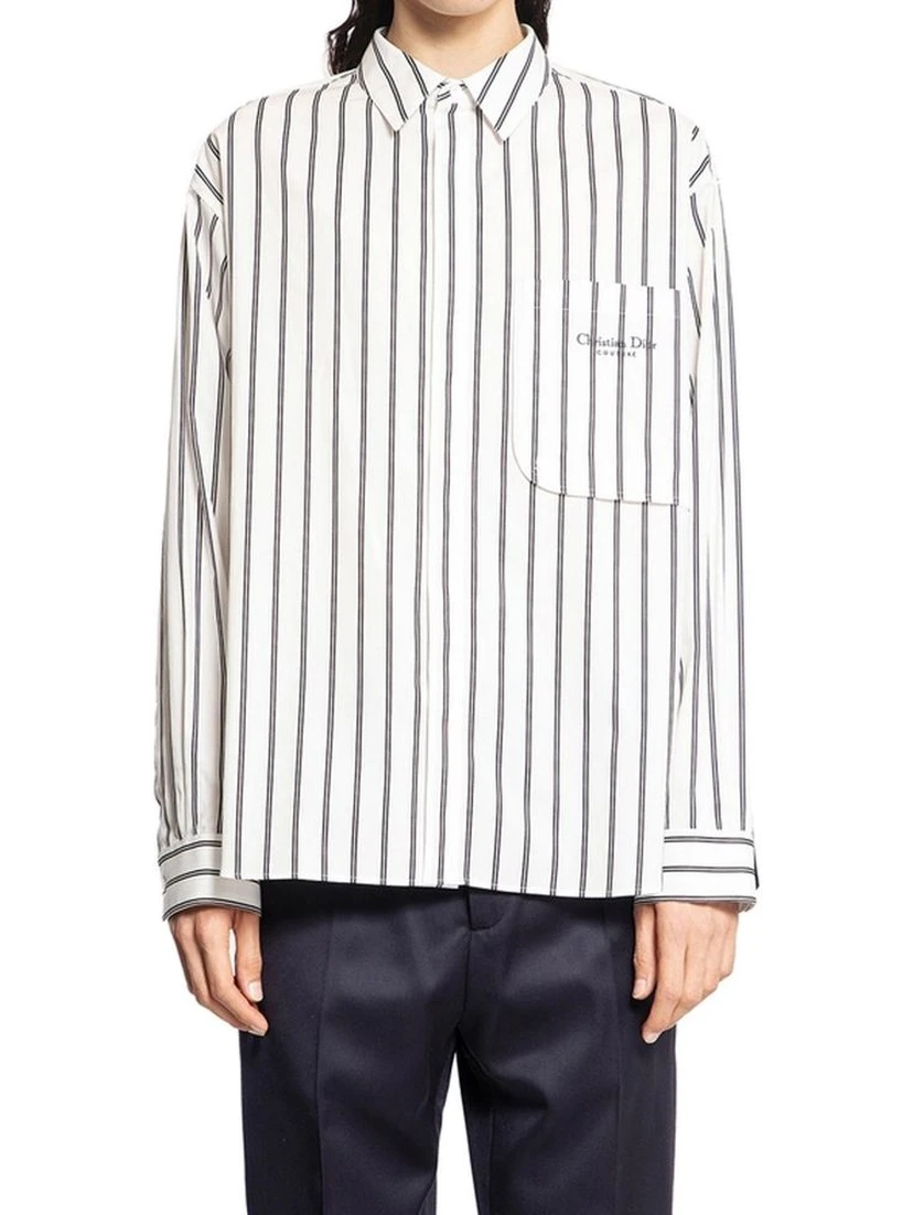 White Cotton Pattern Shirt