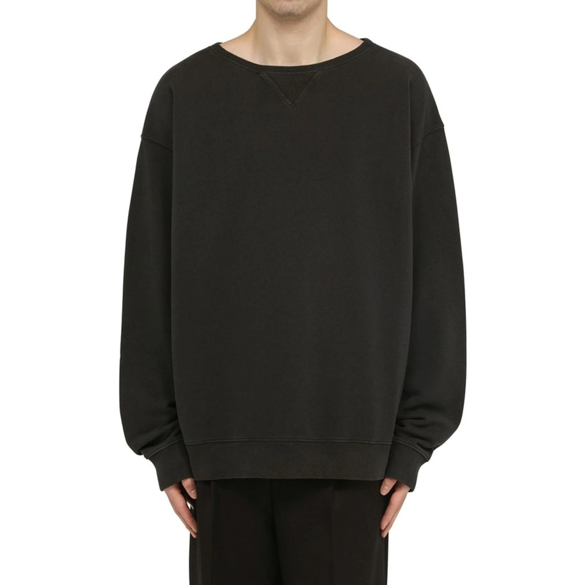 Black Cotton Sweatshirt