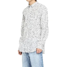 White Cotton Pattern Shirt