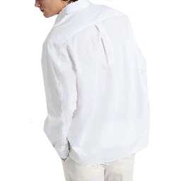 قميص أبيض من القطن