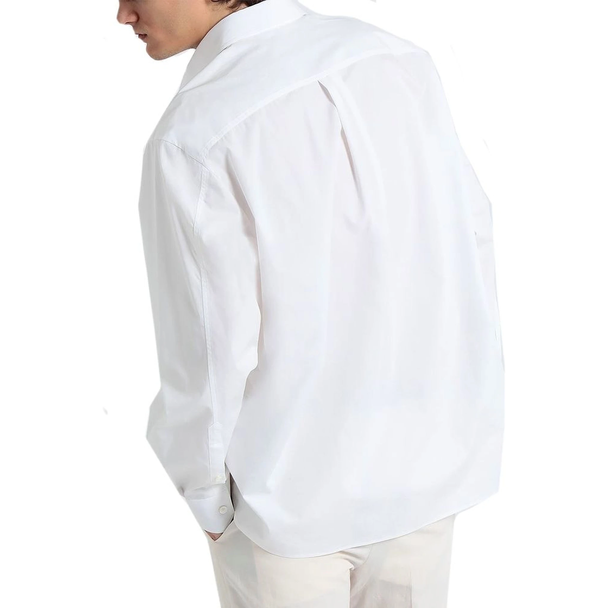 قميص أبيض من القطن