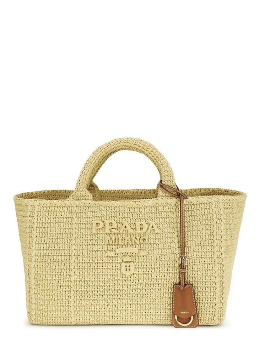 Beige Viscose Handbag