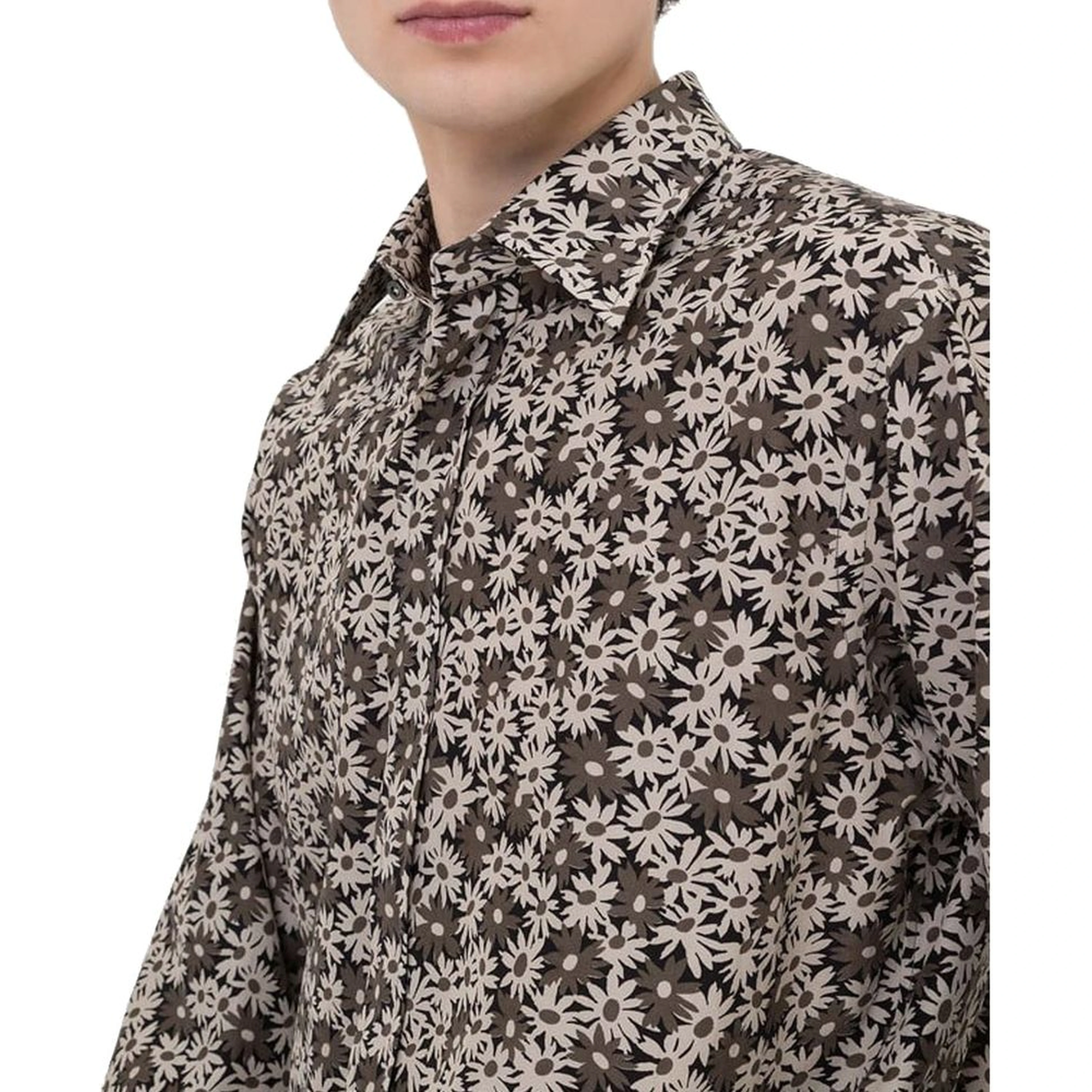 Bicolor Cotton Pattern Shirt