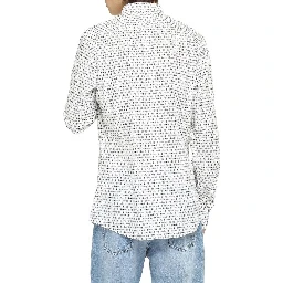 White Cotton Pattern Shirt