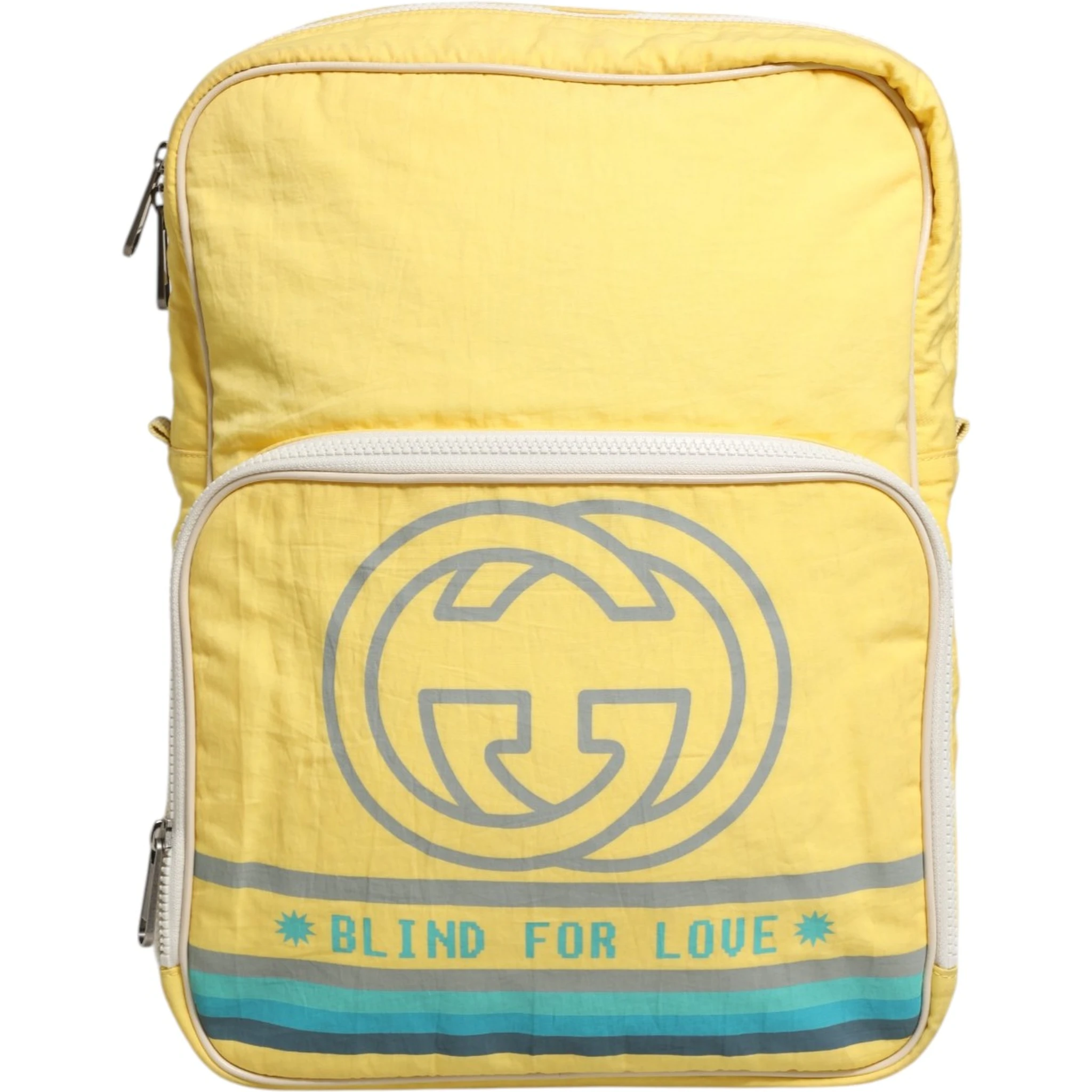 Yellow Nylon Gucci Blind For Love Backpack