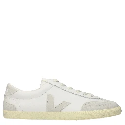 Blue Leather Low Top Sneakers