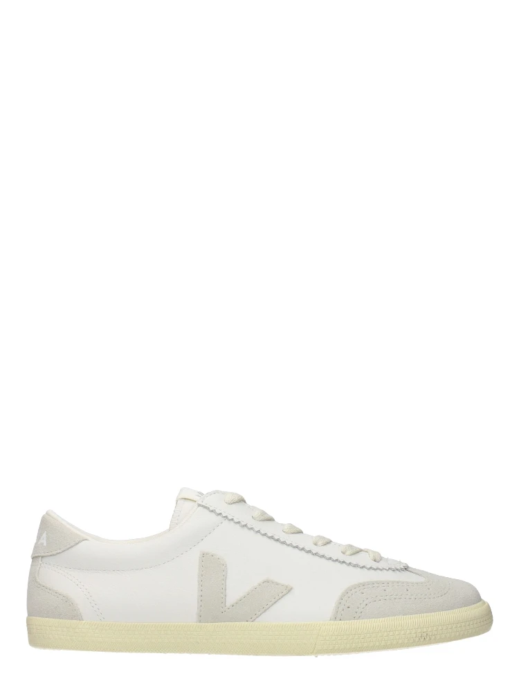 Blue Leather Low Top Sneakers