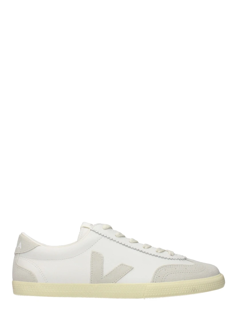 Blue Leather Low Top Sneakers