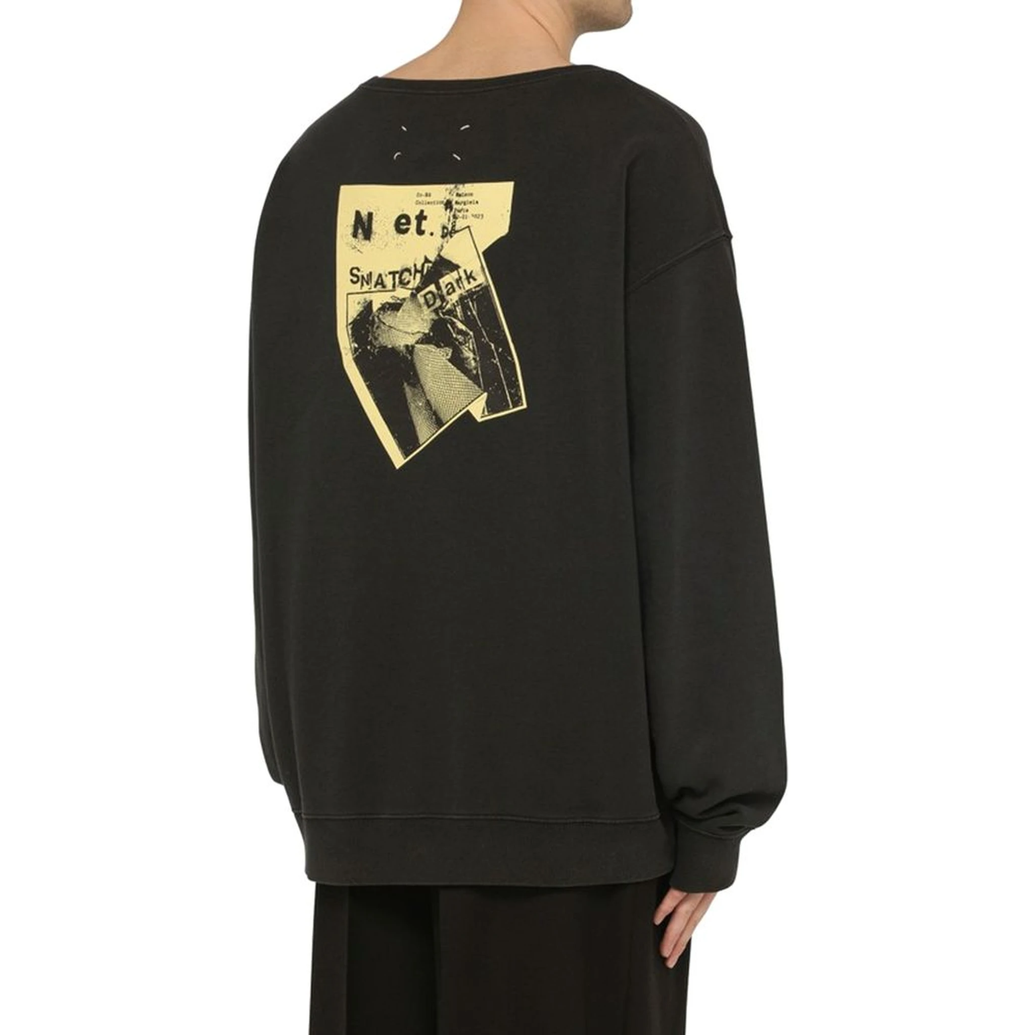 Black Cotton Sweatshirt