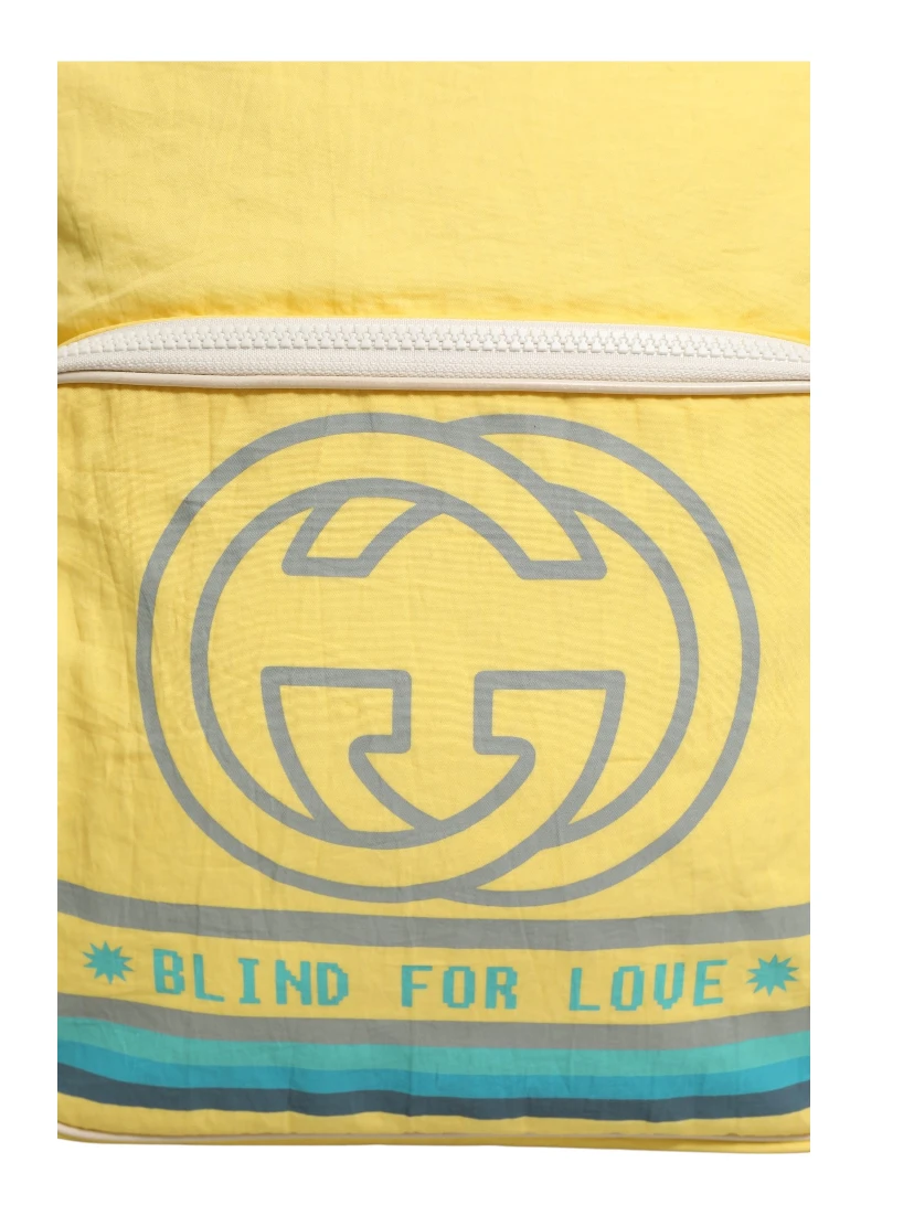 Yellow Nylon Gucci Blind For Love Backpack