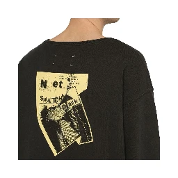 Black Cotton Sweatshirt