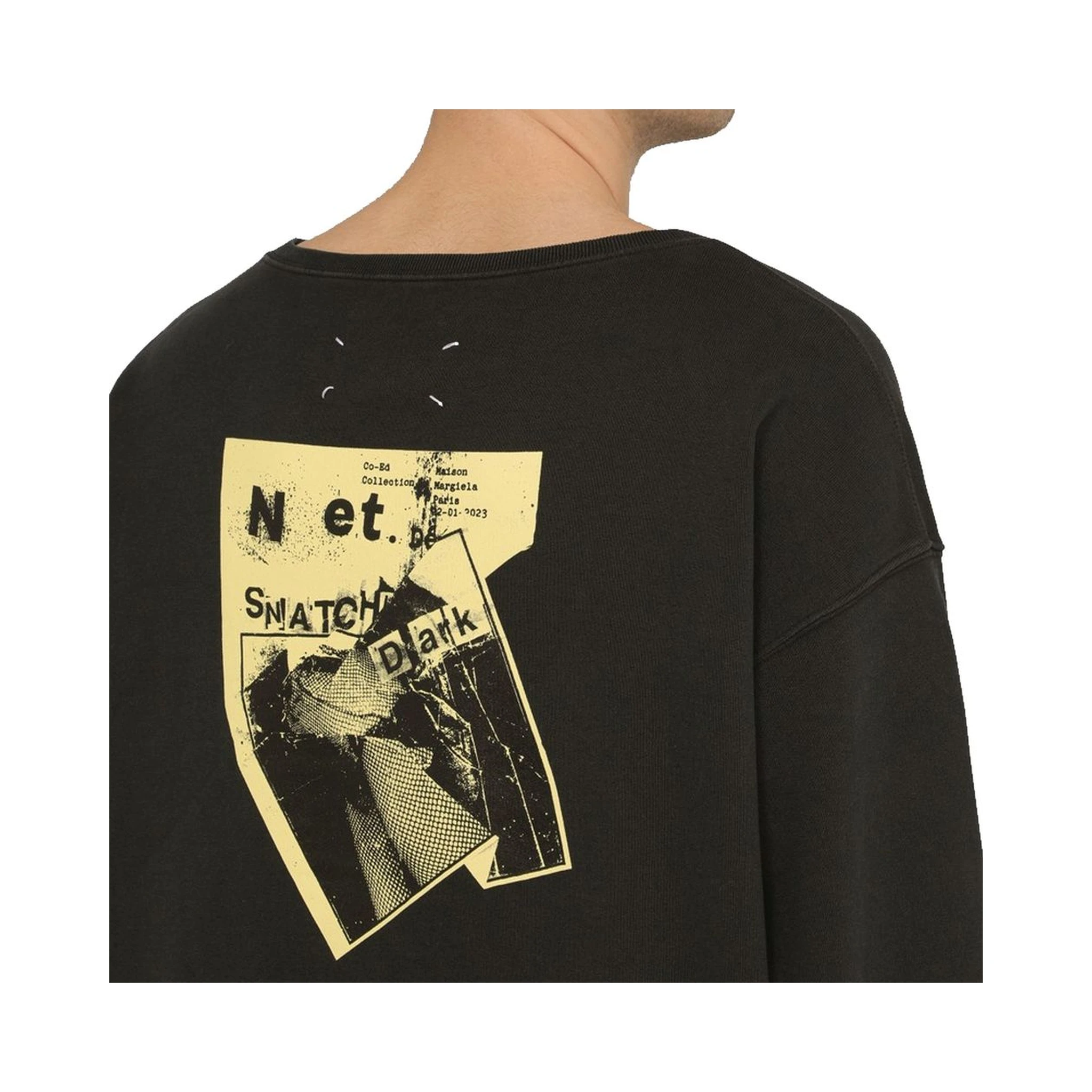 Black Cotton Sweatshirt