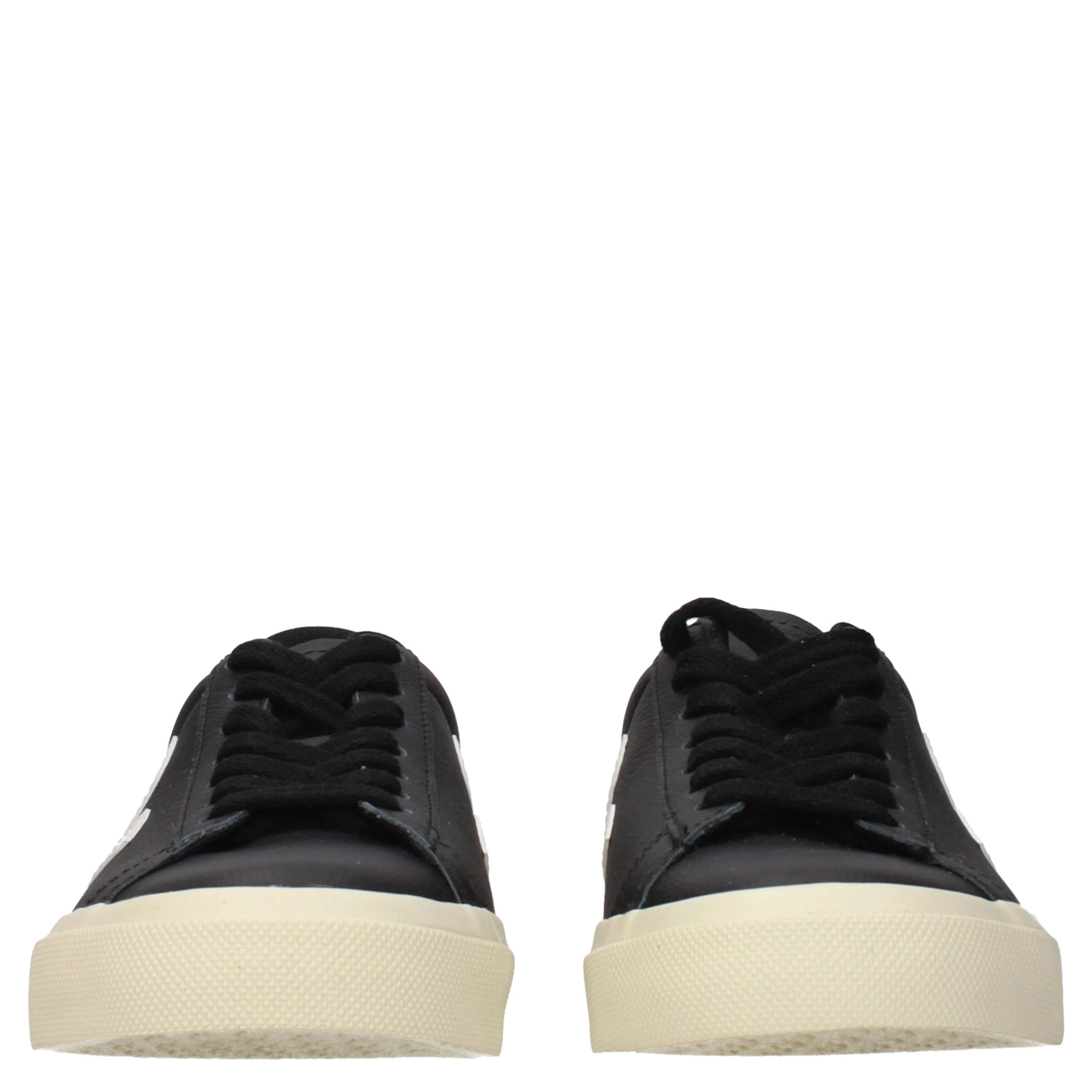 Black Leather Low Top Sneakers