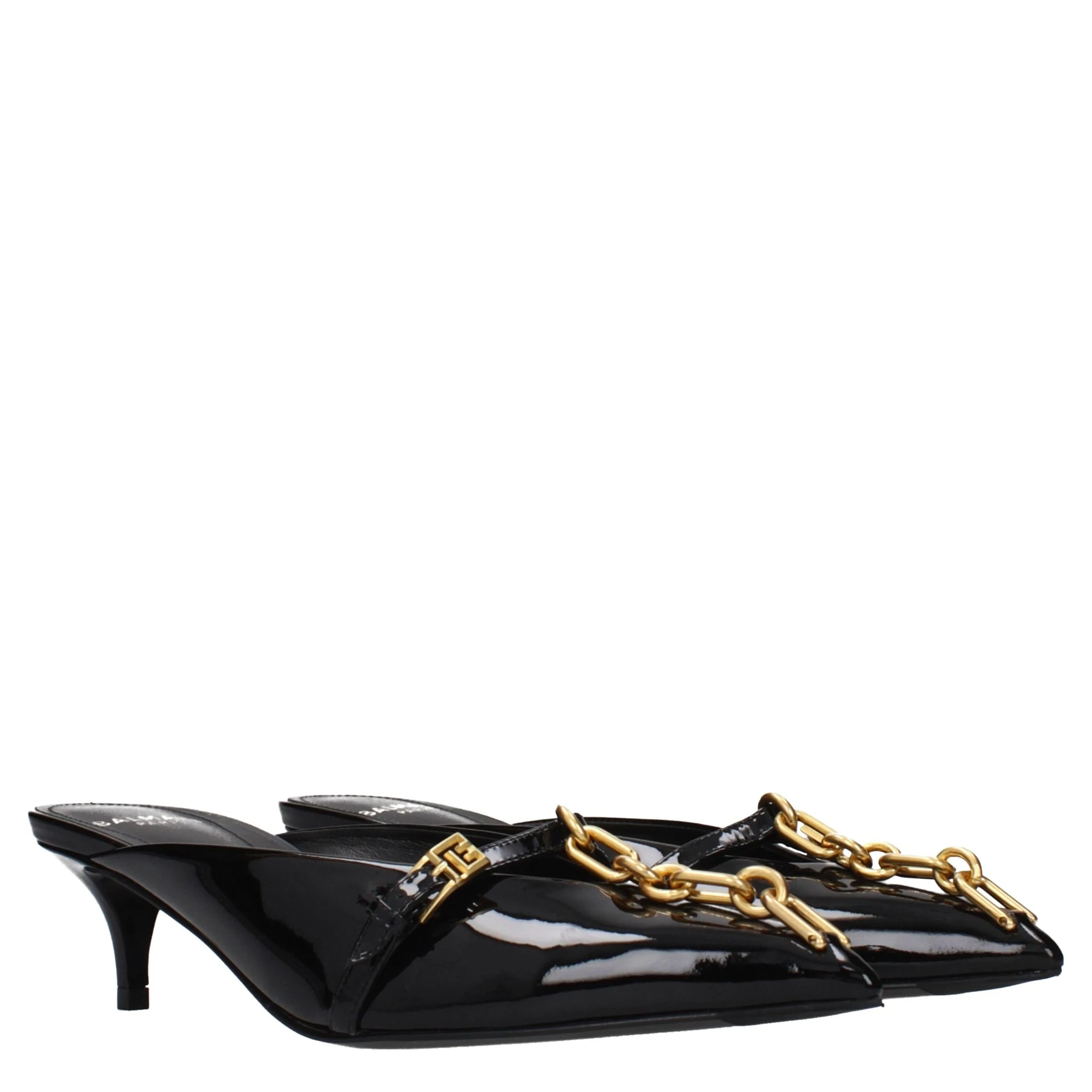 Black Leather Platform Sandals