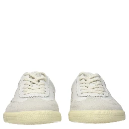 Blue Leather Low Top Sneakers