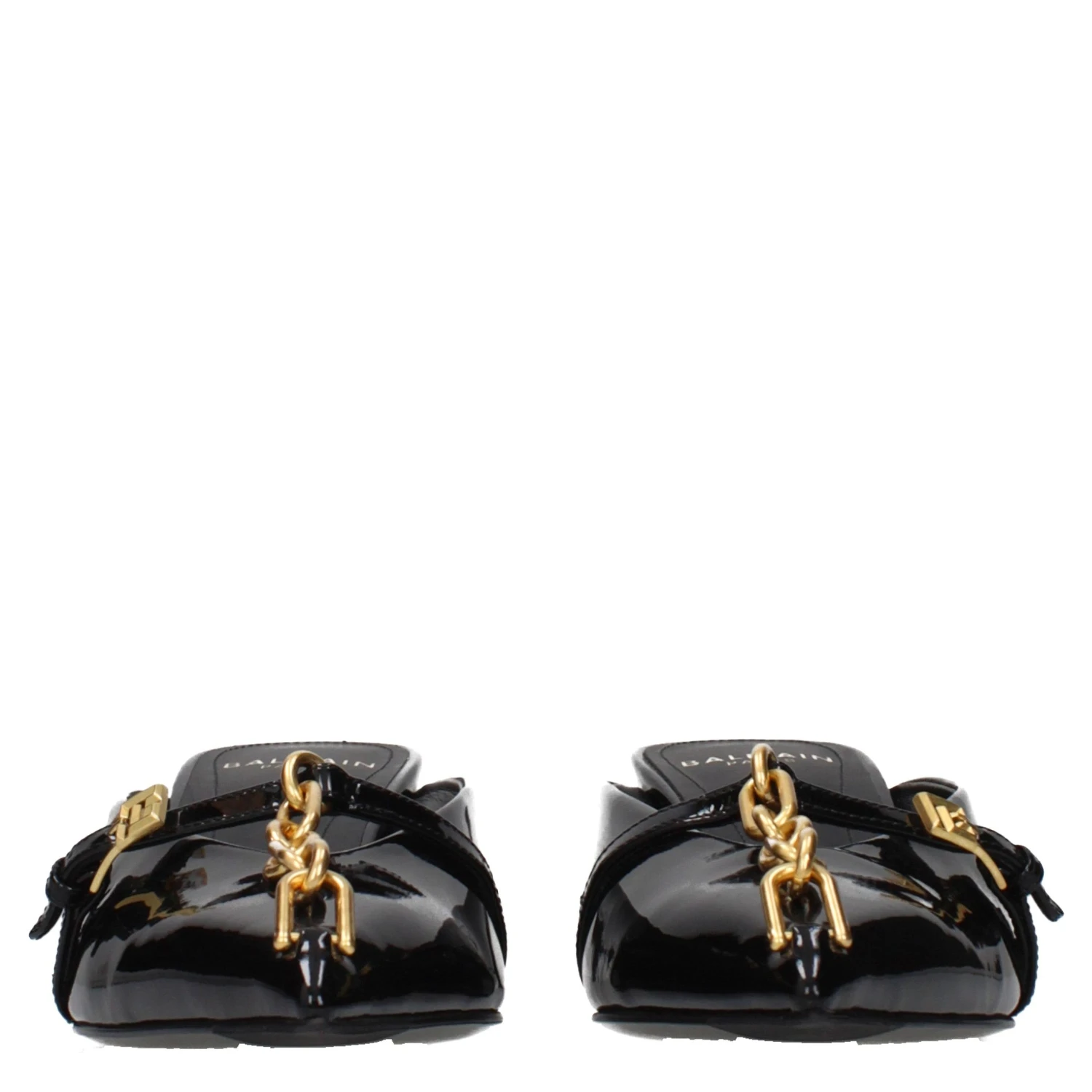 Black Leather Platform Sandals