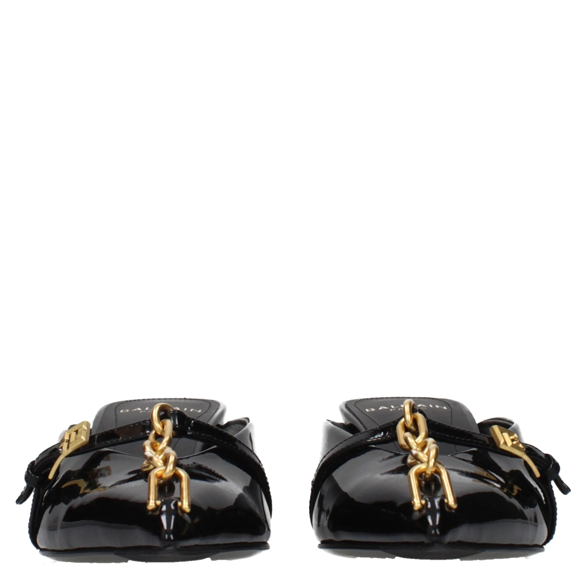 Black Leather Platform Sandals