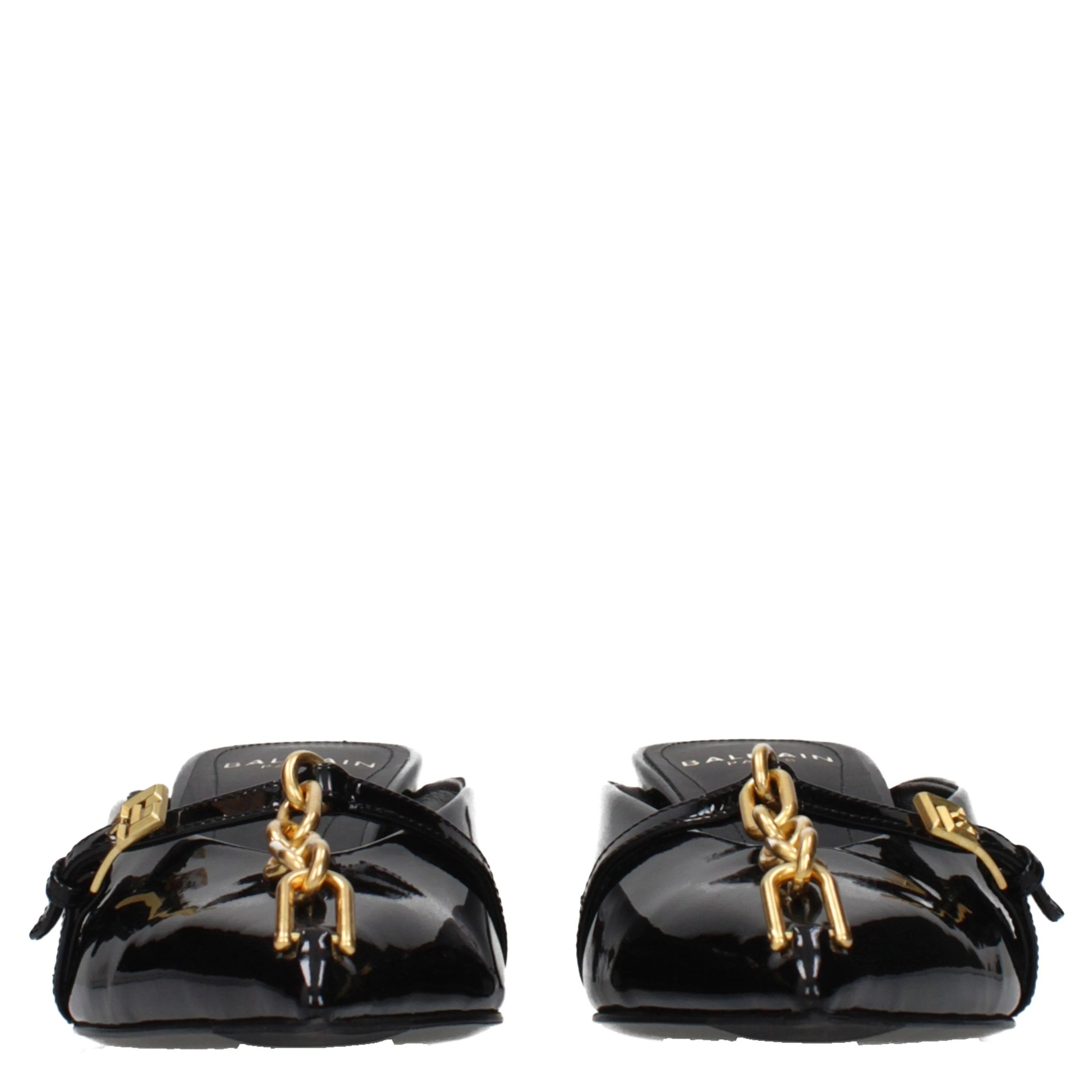 Black Leather Platform Sandals
