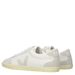 Blue Leather Low Top Sneakers