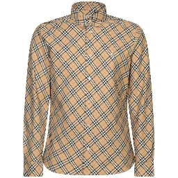 Beige Cotton Pattern Shirt