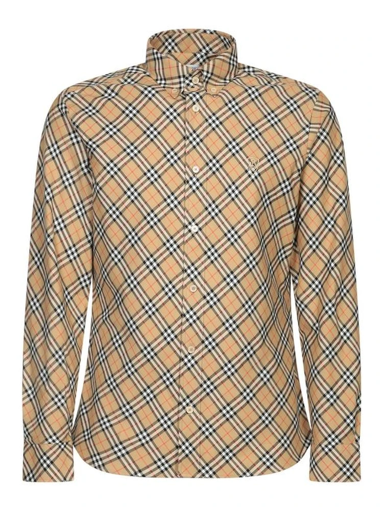 Beige Cotton Pattern Shirt