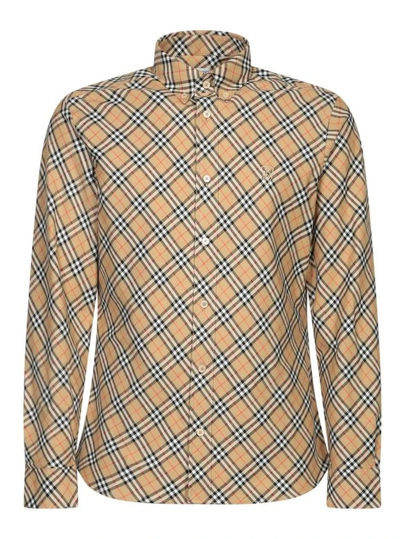 Beige Cotton Pattern Shirt