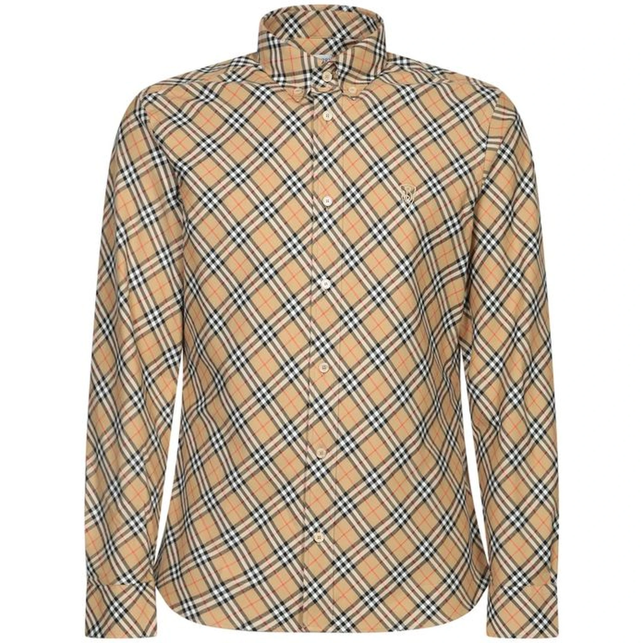 Beige Cotton Pattern Shirt