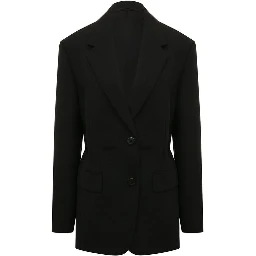 Black Fleece Wool Coat