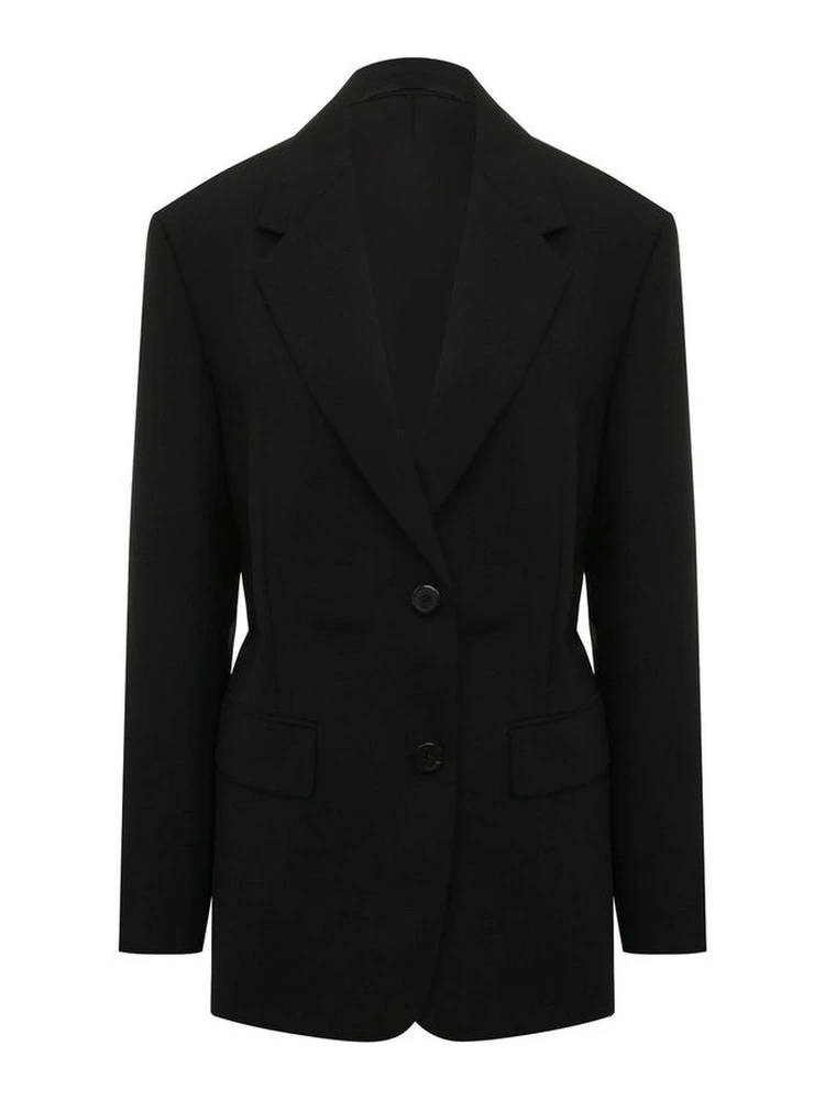 Black Fleece Wool Coat