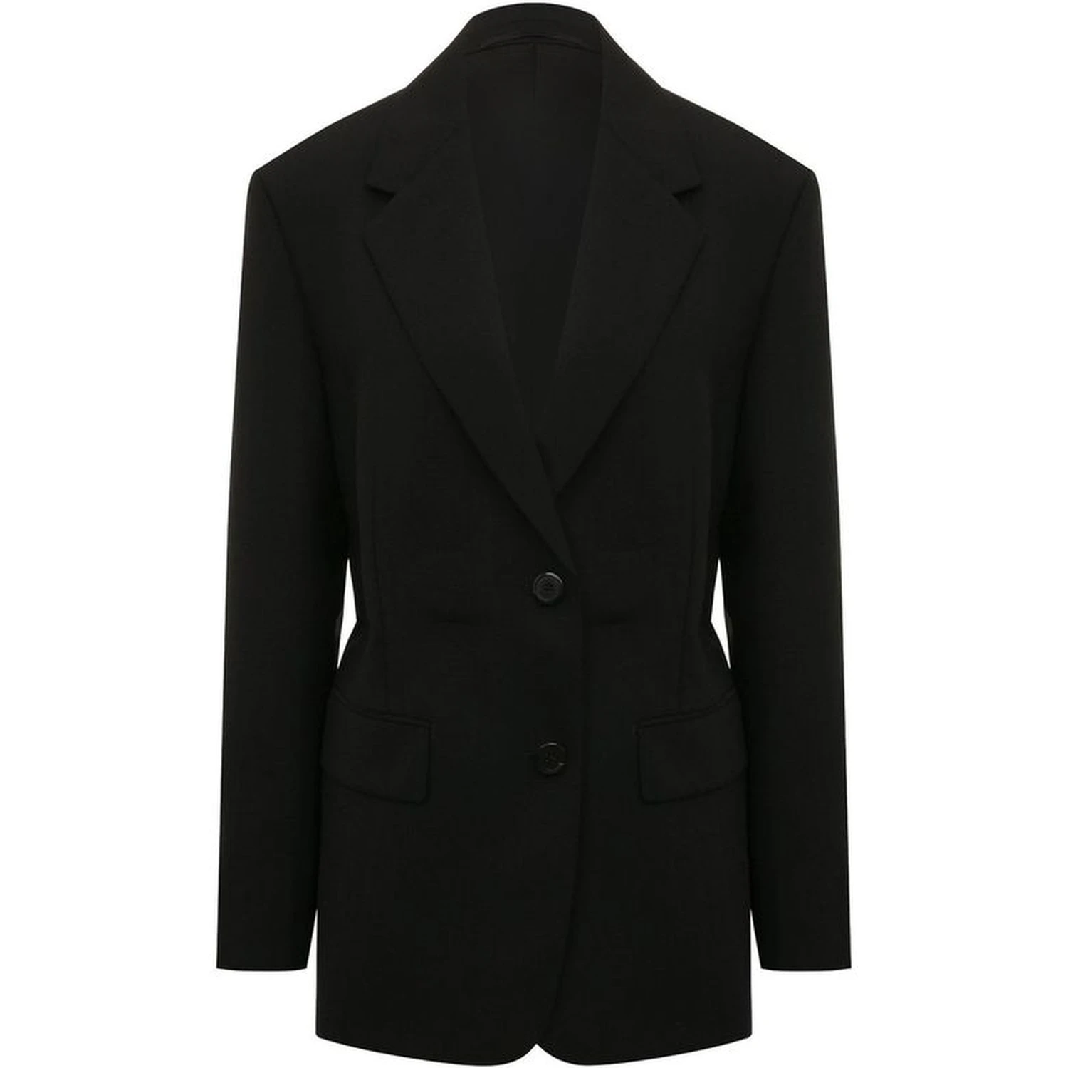 Black Fleece Wool Coat