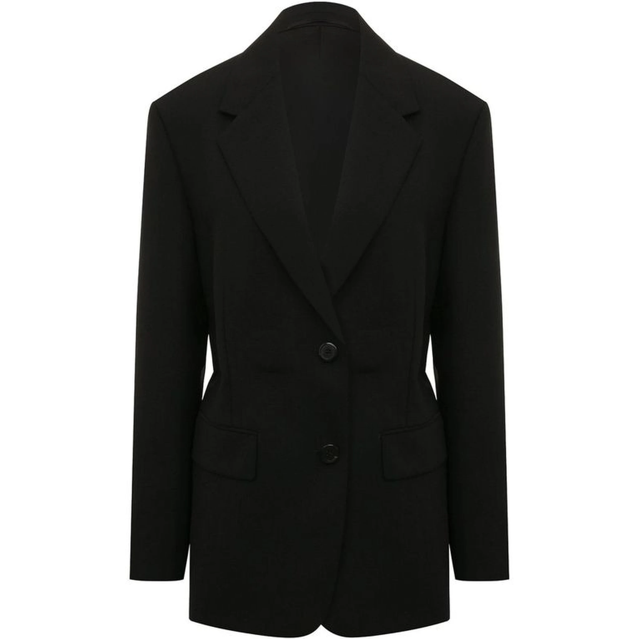 Black Fleece Wool Coat