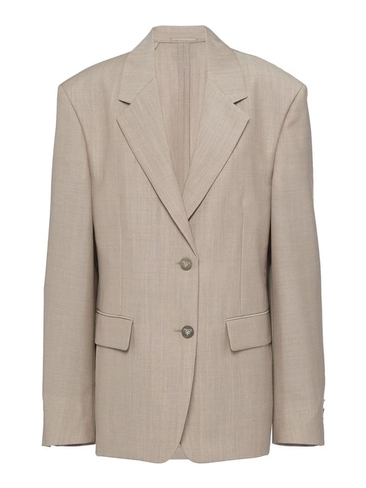 Beige Mohair Blazer