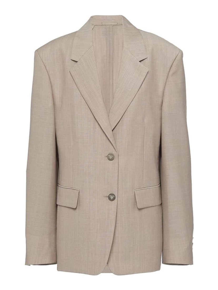 Beige Mohair Blazer