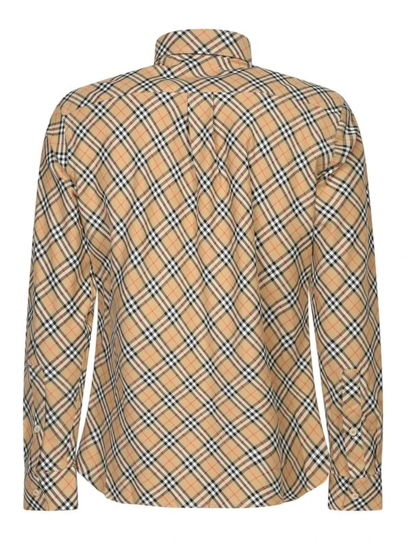 Beige Cotton Pattern Shirt