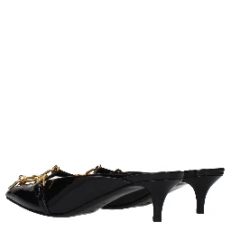 Black Leather Platform Sandals