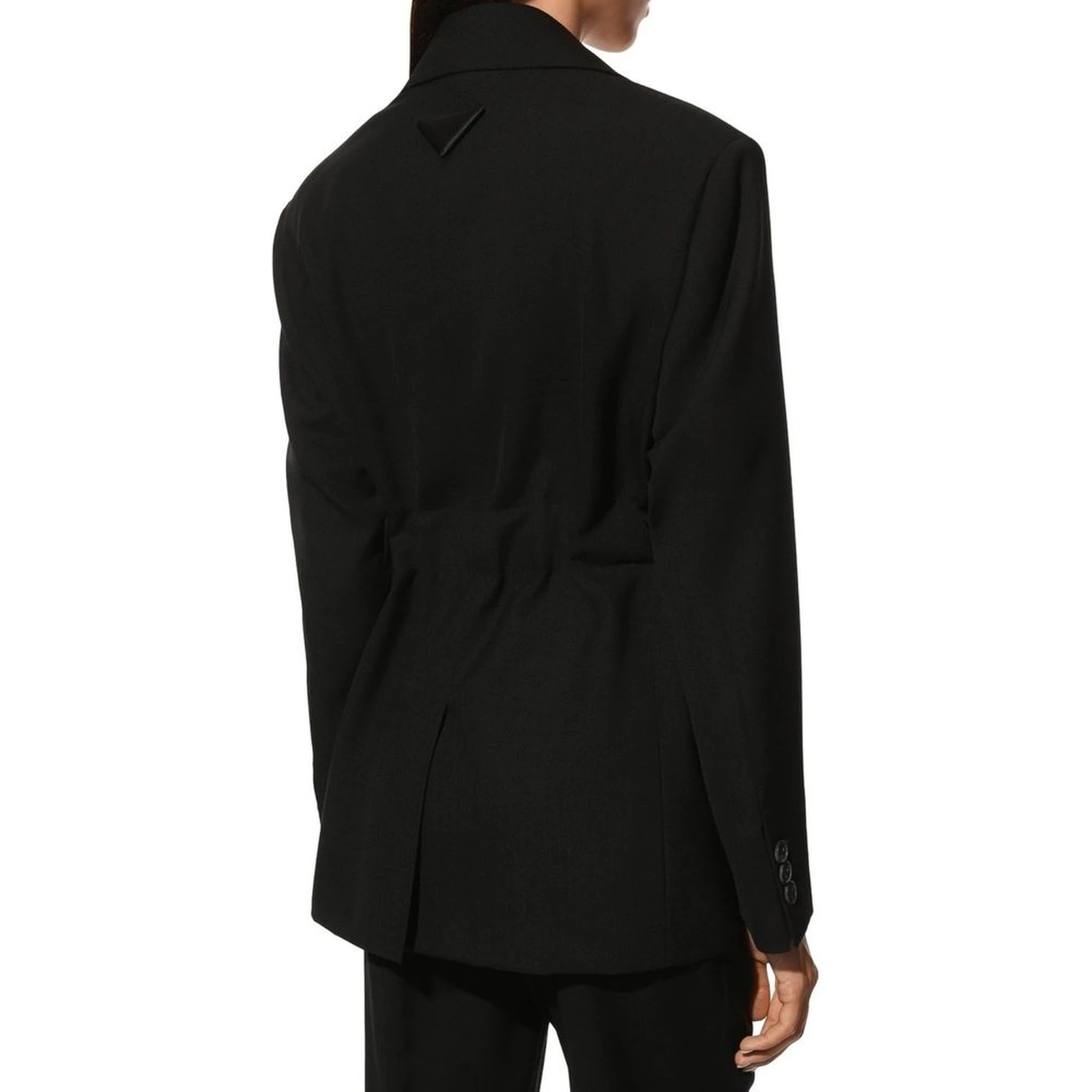 Black Fleece Wool Coat