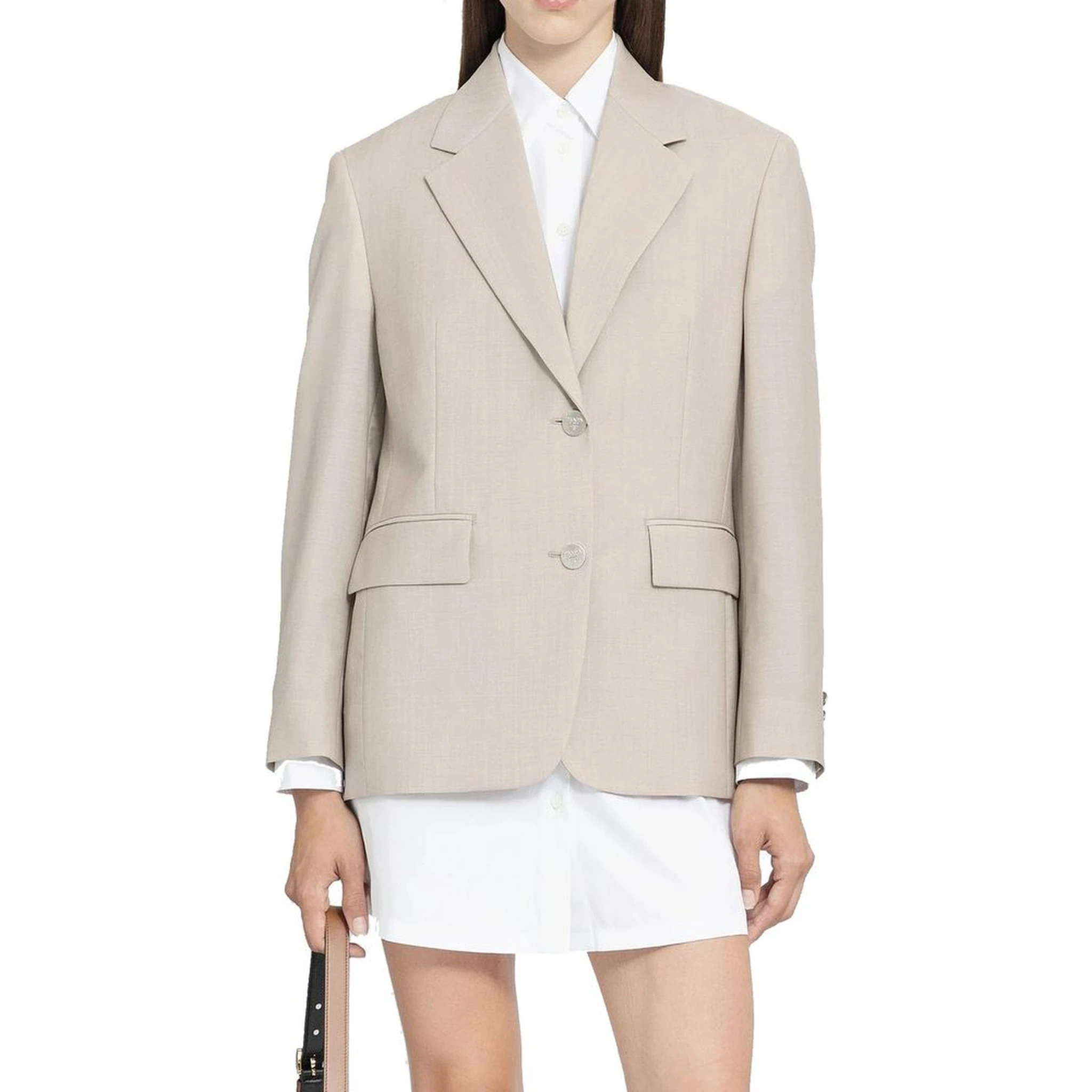 Beige Mohair Blazer