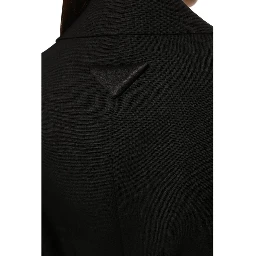 Black Fleece Wool Coat