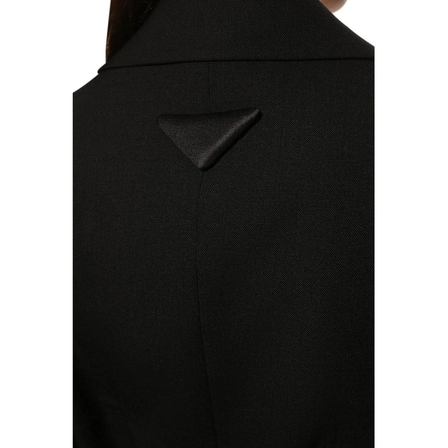 Black Fleece Wool Coat