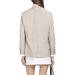 Beige Mohair Blazer