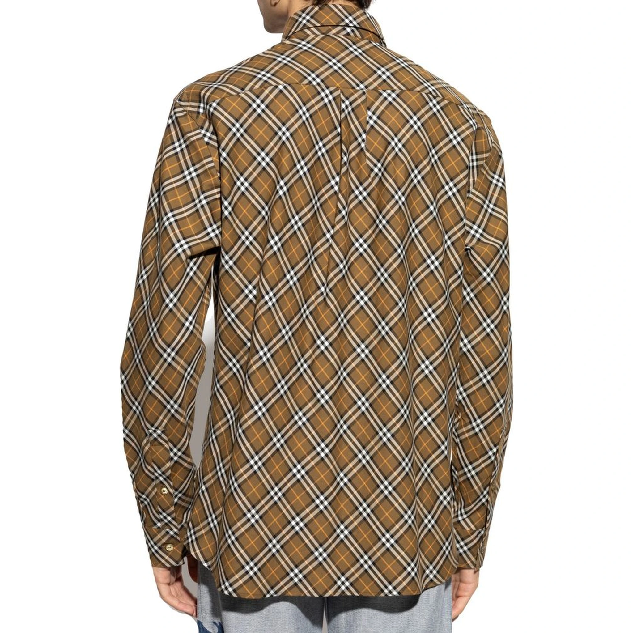 Brown Cotton Pattern Shirt