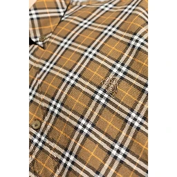 Brown Cotton Pattern Shirt