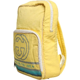 Yellow Nylon Gucci Blind For Love Backpack