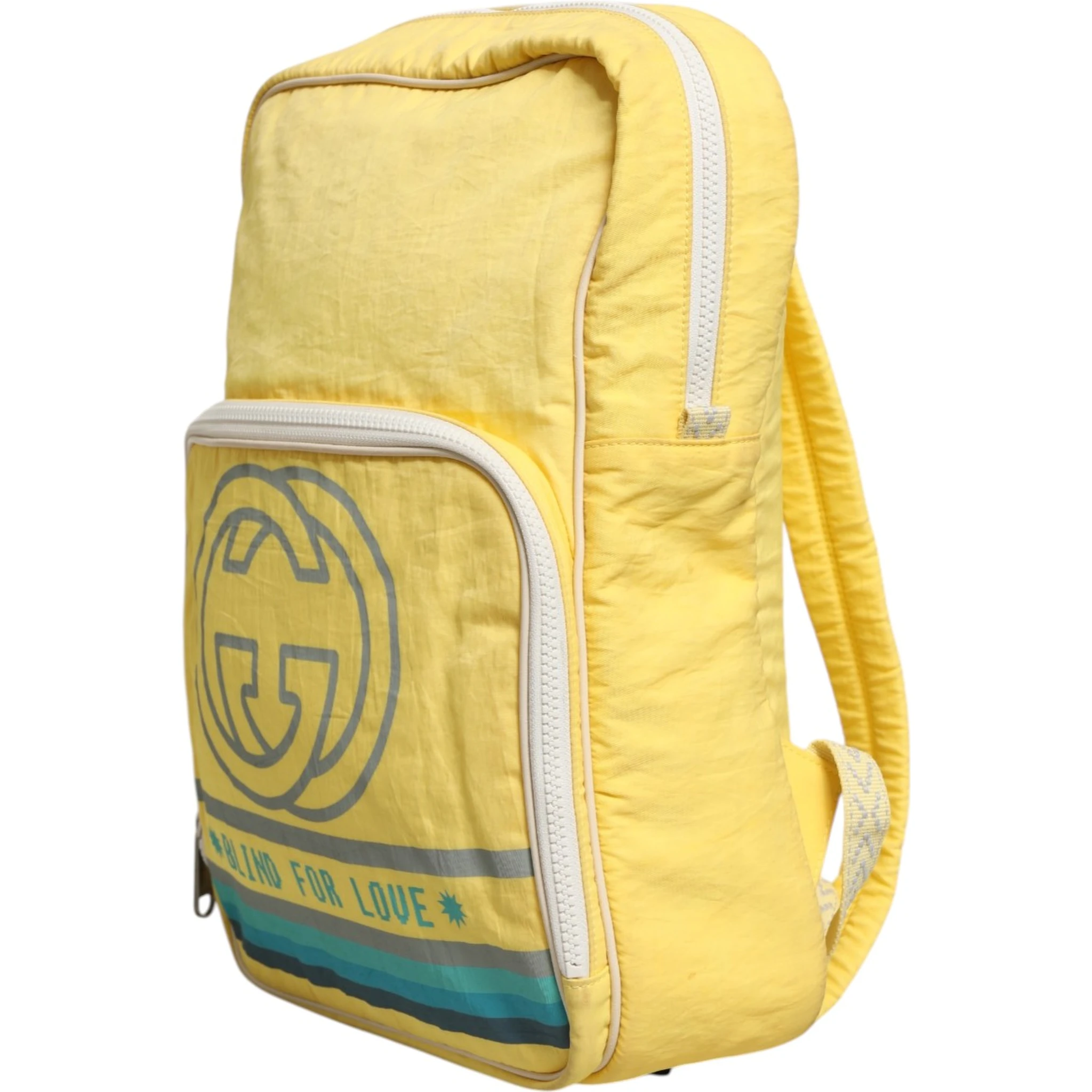 Yellow Nylon Gucci Blind For Love Backpack
